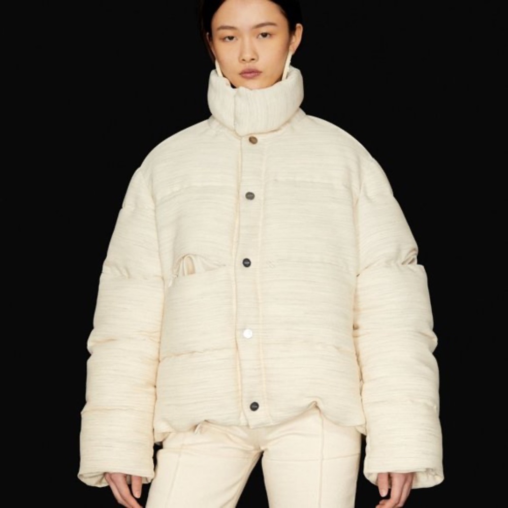 Jacqemus La Doudoune Oversized Puffer Coat - Size 34